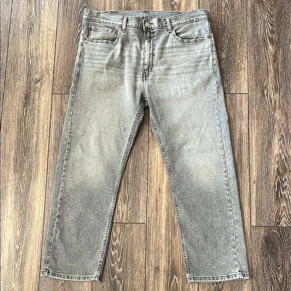 Levi's 505 Gray Mens 38 x 29 Denim Stretch Jeans - Picture 2 of 14